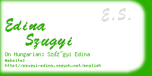 edina szugyi business card